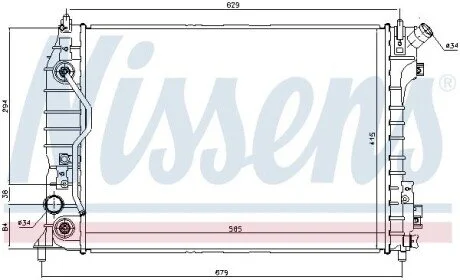 Радiатор NISSENS 61695