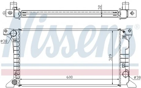 Радиатор охлаждения NISSENS 62369A