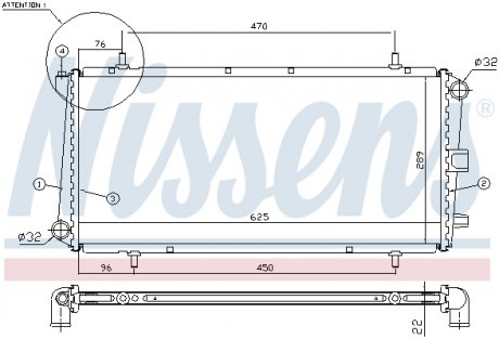 Радиатор NISSENS 62785A