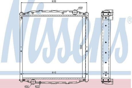 Радіатор системи охолодження NISSENS 62877A (фото 1)