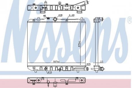 Радіатор, охолодження двигуна NISSENS 630708
