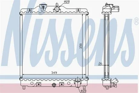 Радиатор охлаждения HONDA CIVIC 4+5 MT 91-01 NISSENS 63310A