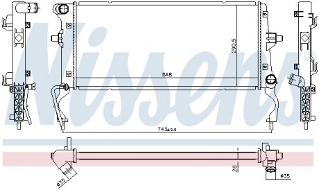 Радиатор NISSENS 636728