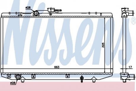 Радіатор, охолодження двигуна NISSENS 64843 (фото 1)