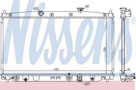 Радіатор, охолодження двигуна NISSENS 68149 (фото 1)