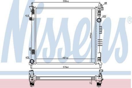 Радиатор охлаждения NISSENS 68774 (фото 1)