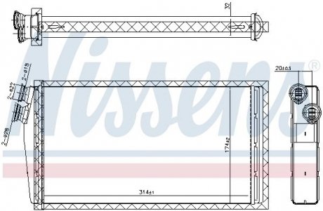 Радіатор пічки NISSENS 707206