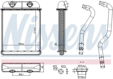 Радіатор пічки Audo Q7/VW Touareg/Porsche Cayenne 2.0-6.0D 02- NISSENS 707257