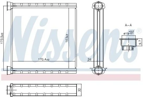 Радіатор опалювача салону NISSENS 707278