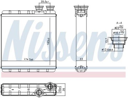 NAGRZEWNICA VW POLO VI 17- NISSENS 707302