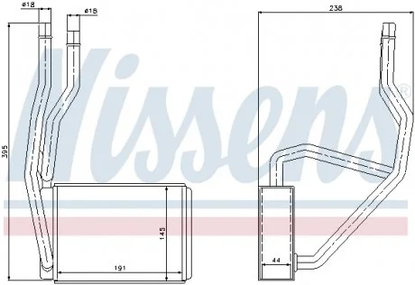 Радиатор отопителя NISSENS 71765