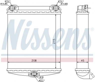 Радиатор печки NISSENS 72001