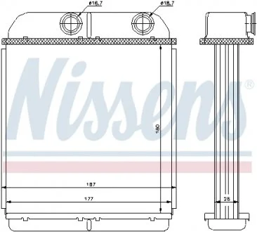 Радиатор печки NISSENS 73644