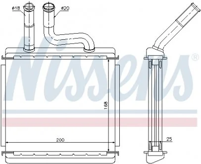 Радиатор печки NISSENS 76507