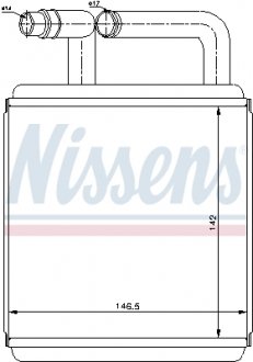 Радіатор обігрівача NISSENS 77618 (фото 1)