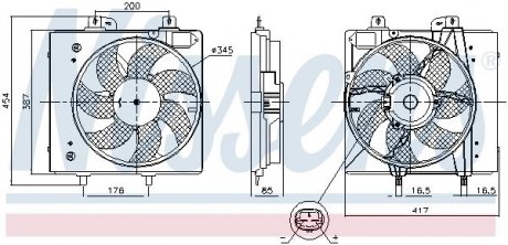 Вентилятор системи охолодження NISSENS 850087