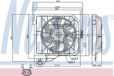 Вентилятор радиатора NISSENS 85091 (фото 1)