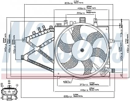 Вентилятор радиатора NISSENS 85190