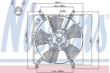 Вентилятор радіатора NISSENS 85241 (фото 1)