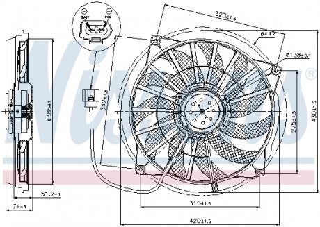 Вентилятор радиатора NISSENS 85637 (фото 1)