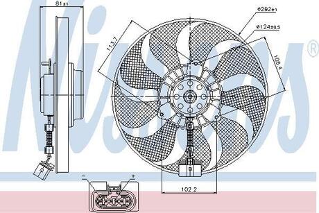Вентилятор радиатора NISSENS 85715 (фото 1)