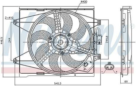 Вентилятор радиатора NISSENS 85744 (фото 1)