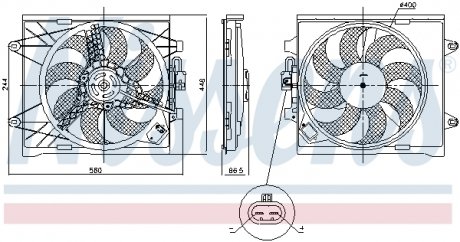 Вентилятор радиатора NISSENS 85921
