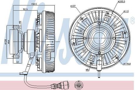 Вискозная муфта NISSENS 86062 (фото 1)