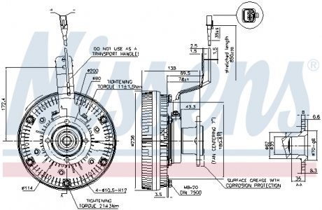 Вискозная муфта NISSENS 86079 (фото 1)