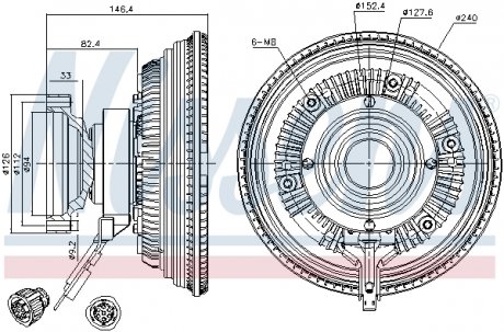 Вискозная муфта NISSENS 86150 (фото 1)