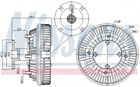 Вискозная муфта NISSENS 86226