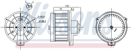 Interior Blower NISSENS 87615