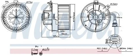 Вентилятор салону ALFA ROMEO GIULIETTA, GIULIETTA/HATCHBACK 1.4-2.0D 04.10-12.20 NISSENS 87628