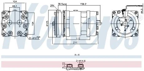 Компресор кондиціонера RVI C, D, VOLVO FE II 05.12- NISSENS 891000