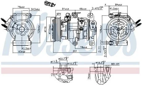 KOMPRESOR KLIMY FORD TRANSIT 1.5 14- NISSENS 891007