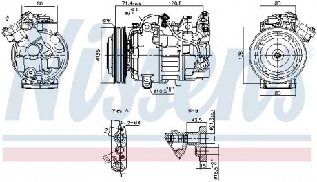 Компресор кондиціонера RENAULT GRAND SCENIC/ MEGANE (2016) NISSENS 891043 (фото 1)