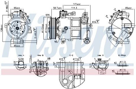 KOMPRESOR KLIMY JEEP COMPASS 16- NISSENS 891186