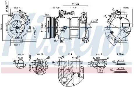 KOMPRESOR KLIMY JEEP COMPASS 16- NISSENS 891186