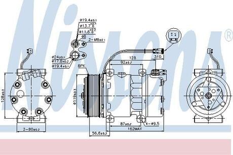 Компрессор кондиционера NISSENS 89476 (фото 1)