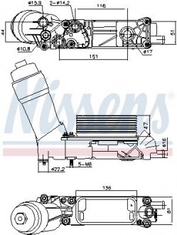 Охолоджувач мастила NISSENS 91335