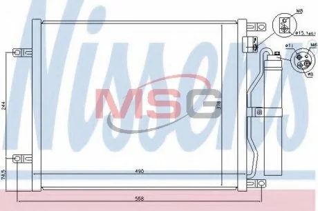 Радіатор кондиціонера NISSENS 940070