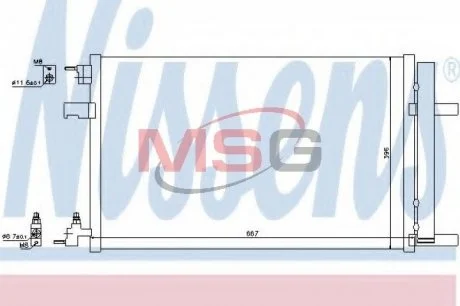 Конденсер кондиціонера NISSENS 940135
