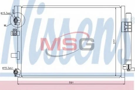 Радіатор кондиціонера NISSENS 940182