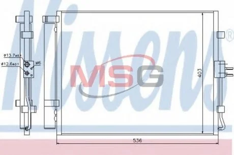 Радiатор кондицiонера NISSENS 940217