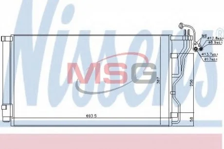Радіатор кондиціонера NISSENS 940244