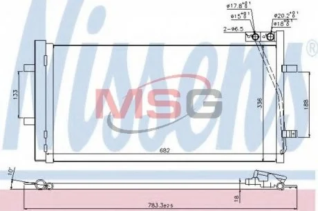 Радиатор кондиционера NISSENS 940255