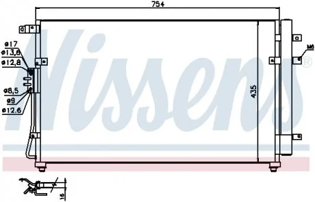 Радиатор кондиционера NISSENS 940269