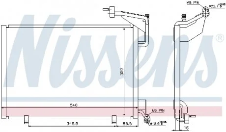 Радиатор кондиционера NISSENS 940285