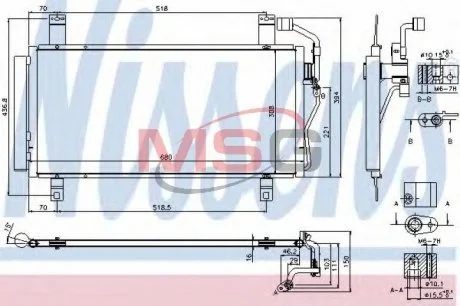 Радіатор кондиціонера NISSENS 940352