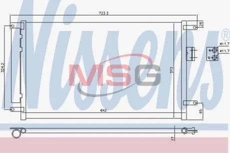 Конденсер кондиціонера NISSENS 940424